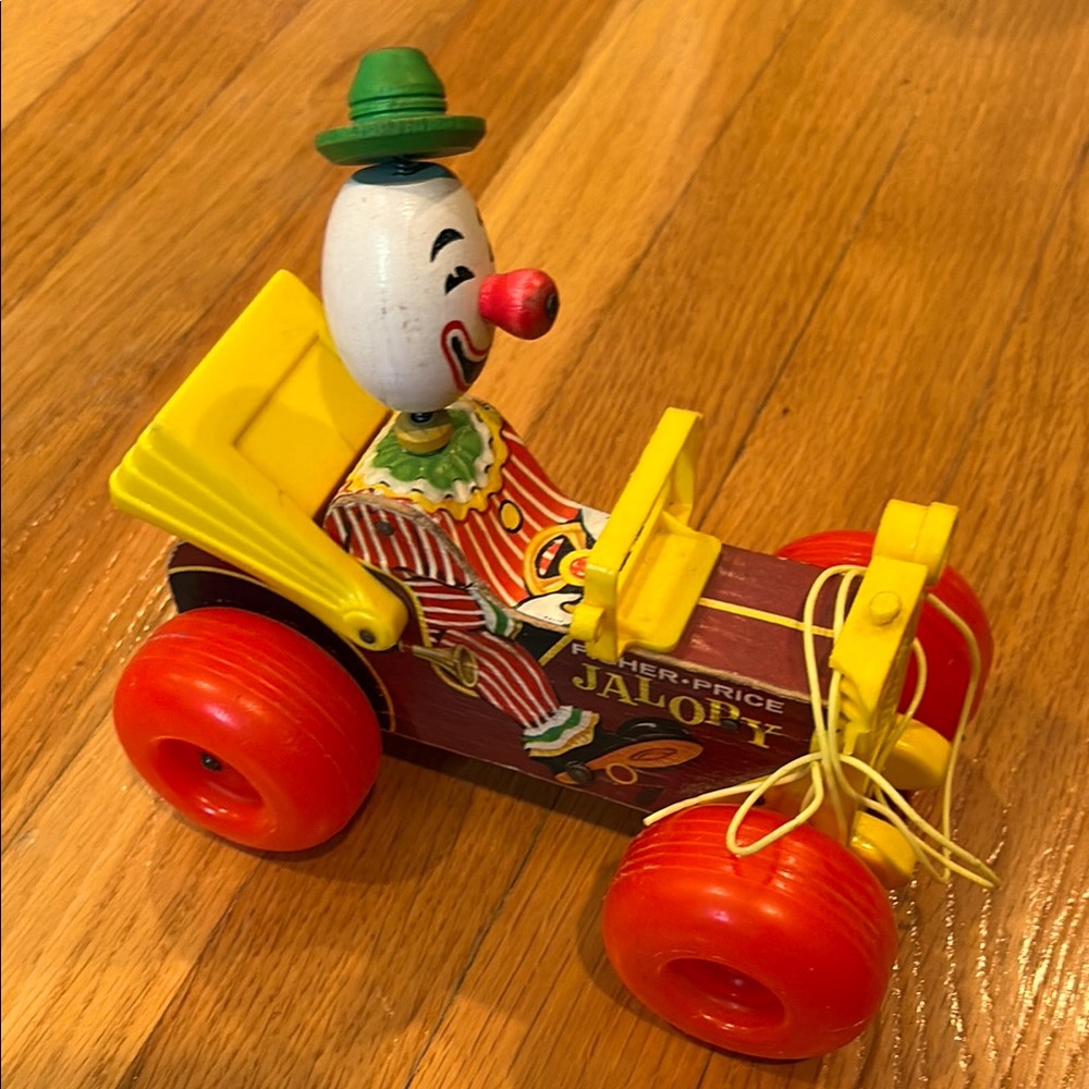 Fisher-Price Jalopy Clown Toy - Red and Yellow
